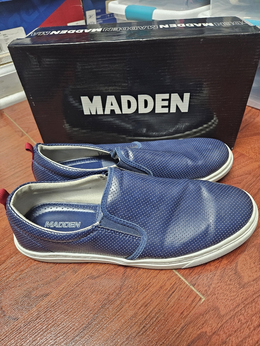 Steve Madden Men’s Slip-On Sneakers in Navy